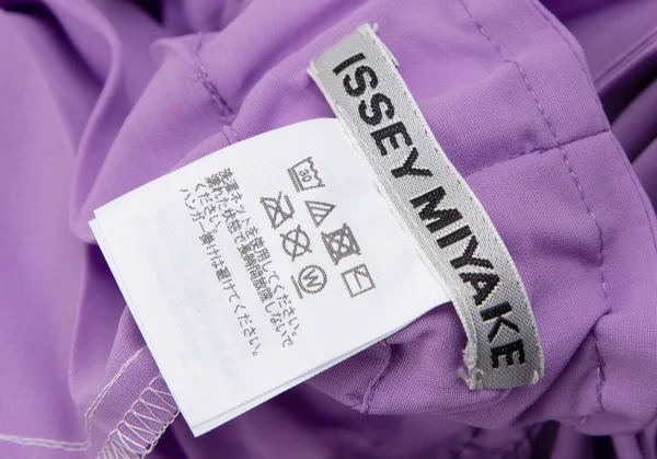 イッセイミヤケISSEY MIYAKE LINK RINGS バイカラーリングプリーツパンツ パープル黄2 K-113649_014