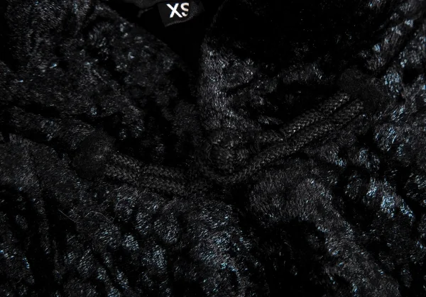 ブラックコムデギャルソンBLACK COMME des GARCONS パイソンプリントベロアチャイナジャケット 黒XS K-113651_005