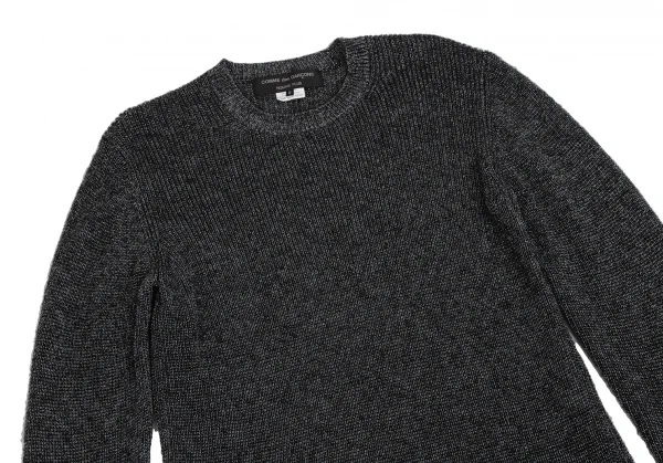 COMME des GARCONS HOMME PLUS Crew Neck Glitter Knit Sweater K-113656_002