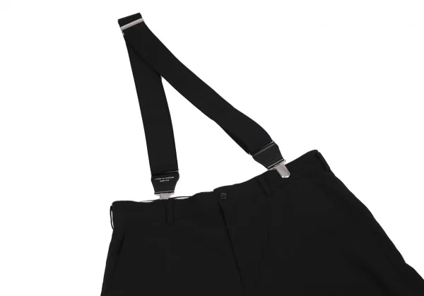 コムデギャルソン オムプリュスCOMME des GARCONS HOMME PLUS ウールワンショルダーアシンメトリーハーフパンツ 黒XS K-113658_002