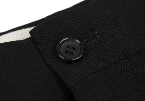 コムデギャルソン オムプリュスCOMME des GARCONS HOMME PLUS ウールワンショルダーアシンメトリーハーフパンツ 黒XS K-113658_008