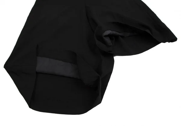 コムデギャルソン オムプリュスCOMME des GARCONS HOMME PLUS ウールワンショルダーアシンメトリーハーフパンツ 黒XS K-113658_011