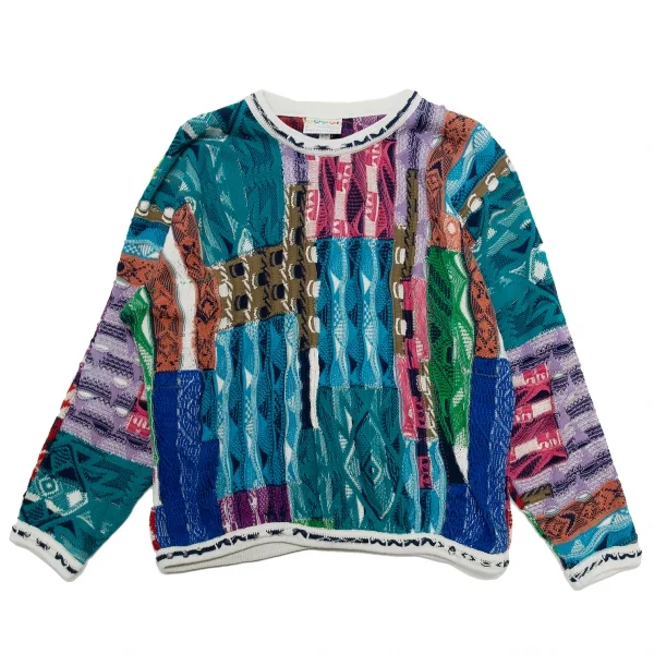 coogi クージー マルチカラー3Dニット L セーター - メルカリ