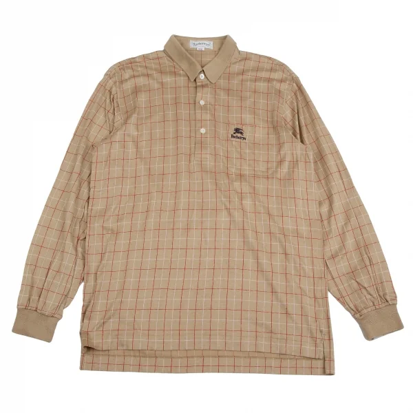 Burberrys' Logo One Point Embroidery Grid Check Long Sleeve Shirt Beige L K-113662_001