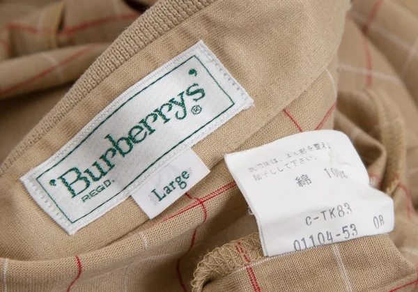 Burberrys' Logo One Point Embroidery Grid Check Long Sleeve Shirt K-113662_016