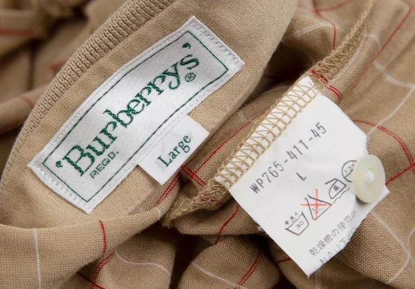 Burberrys' Logo One Point Embroidery Grid Check Long Sleeve Shirt K-113662_017