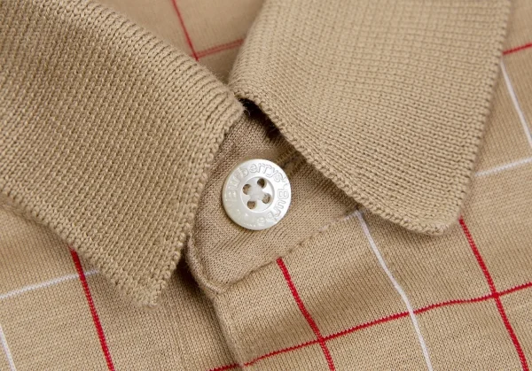 Burberrys' Logo One Point Embroidery Grid Check Long Sleeve Shirt K-113662_004