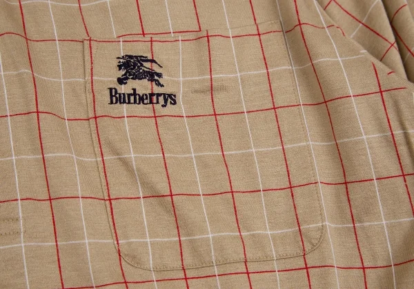 Burberrys' Logo One Point Embroidery Grid Check Long Sleeve Shirt K-113662_007