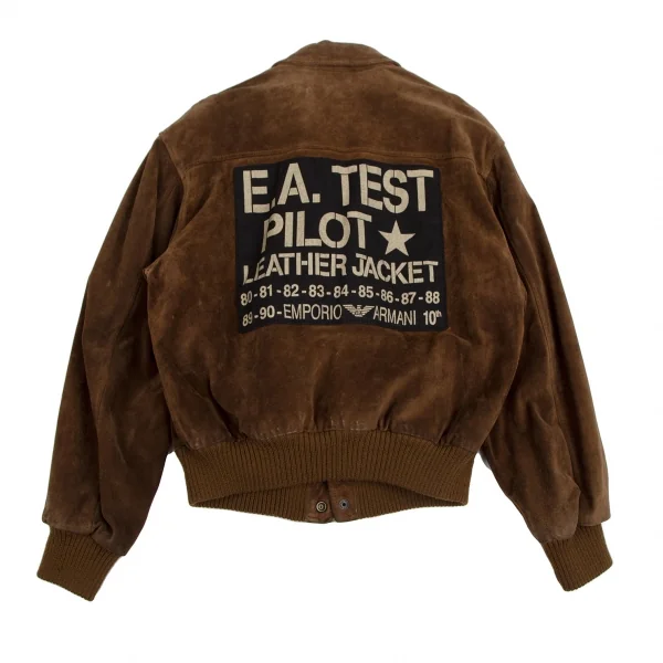 エンポリオアルマーニEMPORIO ARMANI スウェードパイロットジャケット 茶48 K-113669_001