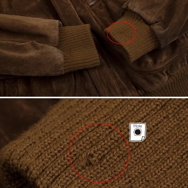 エンポリオアルマーニEMPORIO ARMANI スウェードパイロットジャケット 茶48 K-113669_011