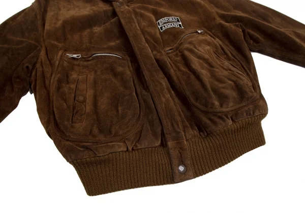 エンポリオアルマーニEMPORIO ARMANI スウェードパイロットジャケット 茶48 K-113669_013