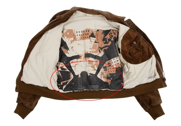 エンポリオアルマーニEMPORIO ARMANI スウェードパイロットジャケット 茶48 K-113669_015