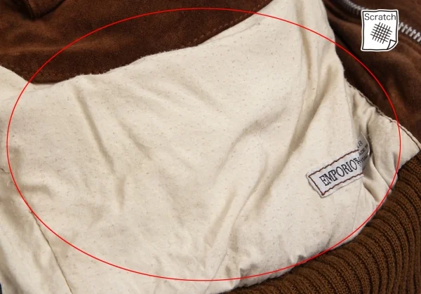 エンポリオアルマーニEMPORIO ARMANI スウェードパイロットジャケット 茶48 K-113669_017