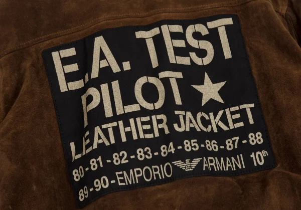 エンポリオアルマーニEMPORIO ARMANI スウェードパイロットジャケット 茶48 K-113669_002