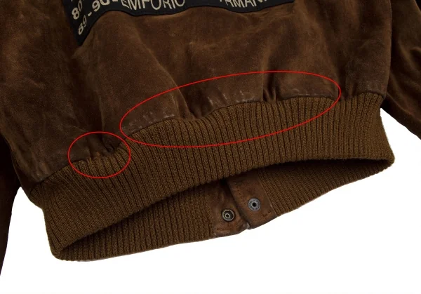 エンポリオアルマーニEMPORIO ARMANI スウェードパイロットジャケット 茶48 K-113669_003