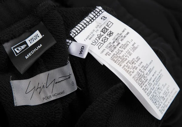 ヨウジヤマモト プールオム×ニューエラYohji Yamamoto POUR HOMME×NEW ERA シグニチャーロゴ刺繍スウェットパンツ 黒3 K-113676_015