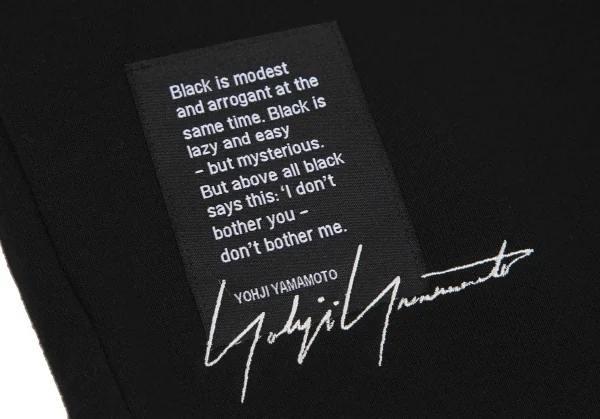 ヨウジヤマモト プールオム×ニューエラYohji Yamamoto POUR HOMME×NEW ERA シグニチャーロゴ刺繍スウェットパンツ 黒3 K-113676_006