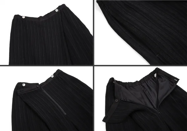 ツモリチサトTSUMORI CHISATO シャドーリップルストライプセットアップスーツ 黒M K-113691_015