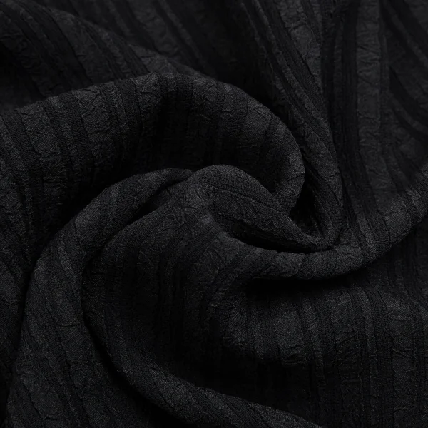 ツモリチサトTSUMORI CHISATO シャドーリップルストライプセットアップスーツ 黒M K-113691_019