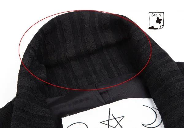 ツモリチサトTSUMORI CHISATO シャドーリップルストライプセットアップスーツ 黒M K-113691_005