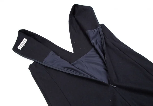 リミテッドエディション アツロウタヤマ LIMITED EDITION by ATSURO TAYAMA ウール深Vネックノースリーブワンピース 紺38 K-113693_009