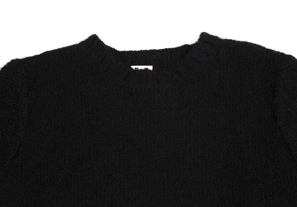 ジャンポールゴルチエJean Paul GAULTIER PARIS ウールアクリル半袖ニットセーター 黒48 K-113701_003