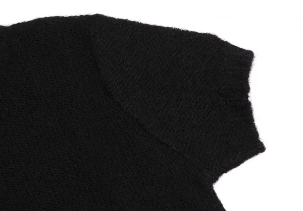 ジャンポールゴルチエJean Paul GAULTIER PARIS ウールアクリル半袖ニットセーター 黒48 K-113701_004