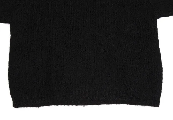 ジャンポールゴルチエJean Paul GAULTIER PARIS ウールアクリル半袖ニットセーター 黒48 K-113701_005