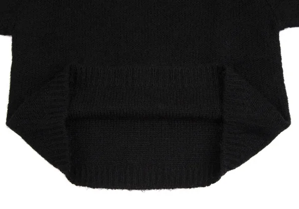 ジャンポールゴルチエJean Paul GAULTIER PARIS ウールアクリル半袖ニットセーター 黒48 K-113701_006