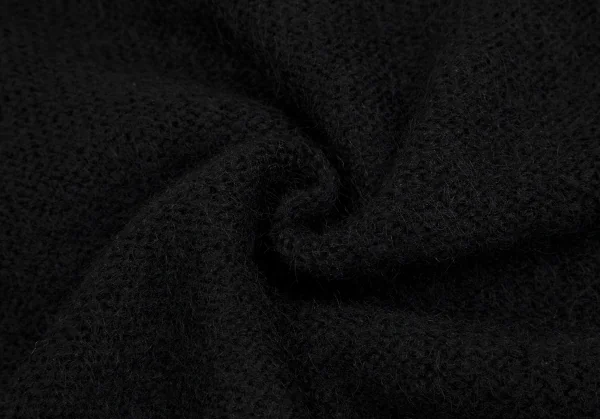 ジャンポールゴルチエJean Paul GAULTIER PARIS ウールアクリル半袖ニットセーター 黒48 K-113701_008