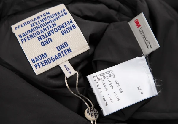 バウムウンドヘルガーデンBAUM UND PFERDGARTEN シンサレート中綿ジャケット 黒36 K-113702_015