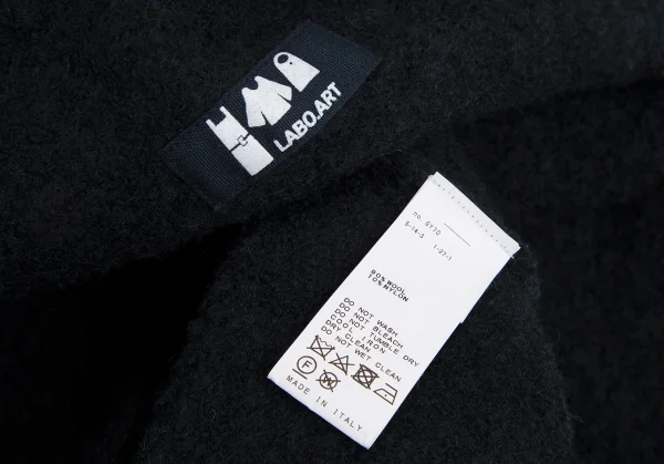 ラボアートLABO.ART ショールカラーショートフェルトウールガウン 紺F K-113704_013