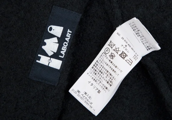 ラボアートLABO.ART ショールカラーショートフェルトウールガウン 紺F K-113704_014