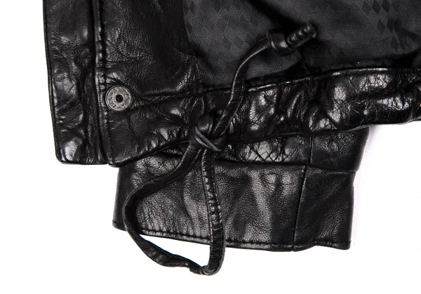 エヌシービーニートカプリスブランドNCB neat caprice brand フード着脱レザージャケット 黒S K-113707_013