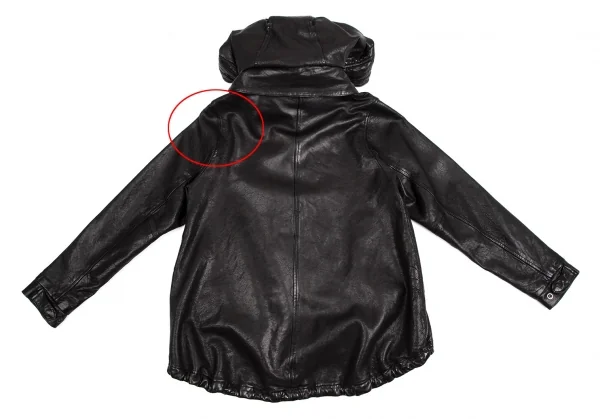 エヌシービーニートカプリスブランドNCB neat caprice brand フード着脱レザージャケット 黒S K-113707_014