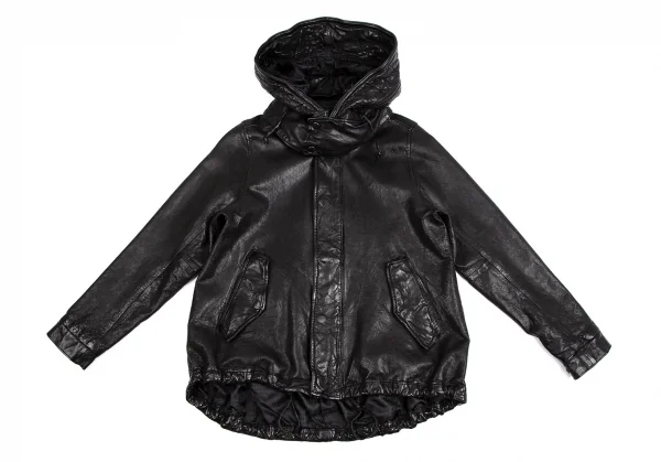 エヌシービーニートカプリスブランドNCB neat caprice brand フード着脱レザージャケット 黒S K-113707_002