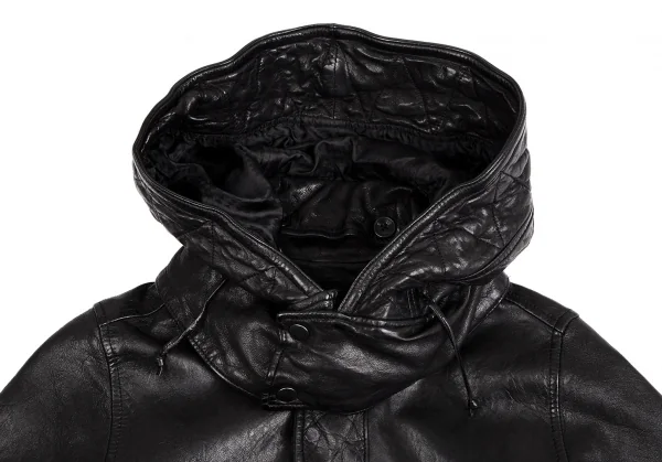 エヌシービーニートカプリスブランドNCB neat caprice brand フード着脱レザージャケット 黒S K-113707_003