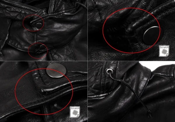 エヌシービーニートカプリスブランドNCB neat caprice brand フード着脱レザージャケット 黒S K-113707_004