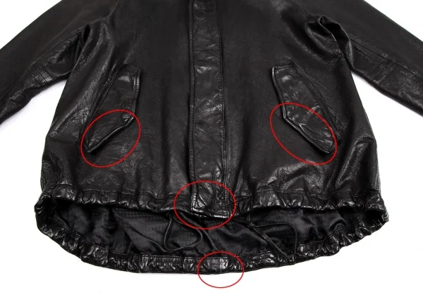 エヌシービーニートカプリスブランドNCB neat caprice brand フード着脱レザージャケット 黒S K-113707_007