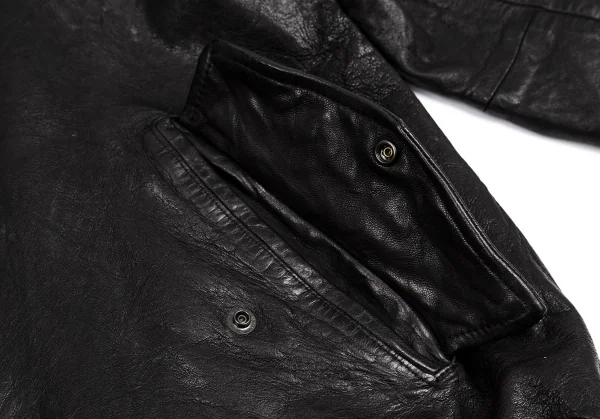 エヌシービーニートカプリスブランドNCB neat caprice brand フード着脱レザージャケット 黒S K-113707_009