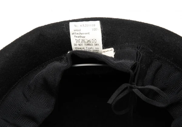 カシラCA4LA エンブレムウールチロリアンハット 黒 K-113710_010