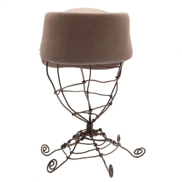 カシラCA4LA リボンデザインウールフェルトキャップ モカ K-113711_004