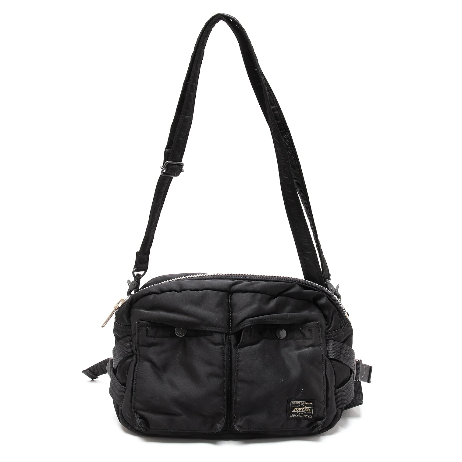 極美品　ポーター　タンカー　ウエストバッグ　ショルダーバッグ　黒 2way 極美品 PORTER ポーター TANKER 2WAY ショルダーバッグ 黒 極美