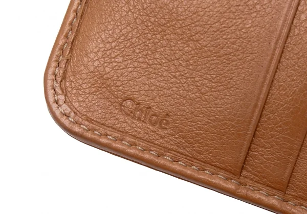 クロエChloe パディントンカデナウォレット 茶 K-113717_019