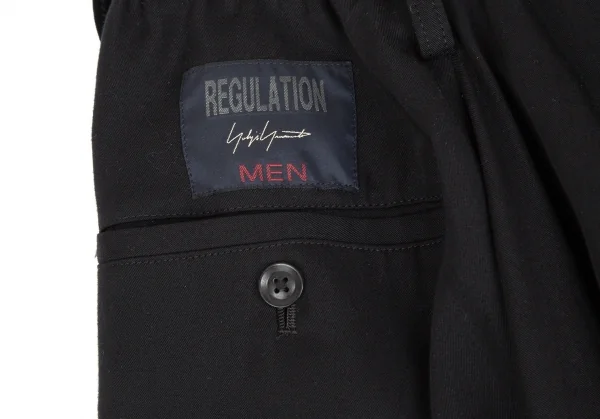 レギュレーション ヨウジヤマモトメンREGULATION Yohji Yamamoto MEN セルロースツイルカラスパンツ 黒2 K-113722_004