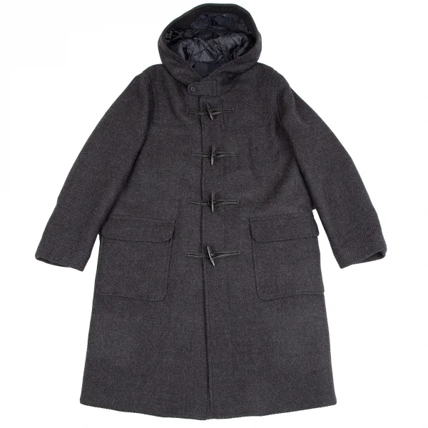 Papas plus ANGELICO fabric Wool Duffle Coat Charcoal M K-113737_001