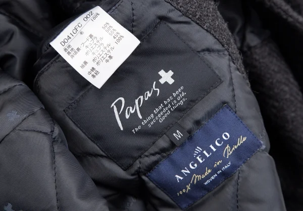 Papas plus ANGELICO fabric Wool Duffle Coat K-113737_017
