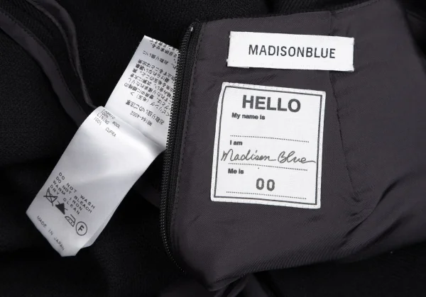マディソンブルーMADISONBLUE ウールノースリーブワンピース 黒XS K-113740_016