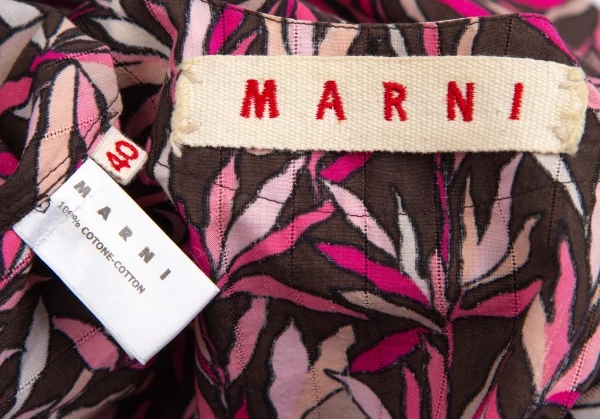 MARNI Gather Waist Botanical Print Tops K-113747_013