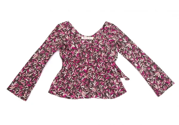 MARNI Gather Waist Botanical Print Tops K-113747_002